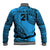 Custom Fiji Rugby Baseball Jacket Kaiviti Fijian Tribal World Cup Blue No1 LT9 - Polynesian Pride