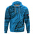 Custom Fiji Rugby Hoodie Kaiviti Fijian Tribal World Cup Blue No1 LT9 Pullover Hoodie Blue - Polynesian Pride