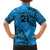 Custom Fiji Rugby Kid Hawaiian Shirt Kaiviti Fijian Tribal World Cup Blue No1 LT9 - Polynesian Pride