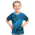 Custom Fiji Rugby Kid T Shirt Kaiviti Fijian Tribal World Cup Blue No1 LT9 Blue - Polynesian Pride