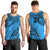 Custom Fiji Rugby Men Tank Top Kaiviti Fijian Tribal World Cup Blue No1 LT9 - Polynesian Pride