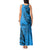 Custom Fiji Rugby Tank Maxi Dress Kaiviti Fijian Tribal World Cup Blue No1 LT9 - Polynesian Pride