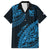 Fiji Rugby Family Matching Short Sleeve Bodycon Dress and Hawaiian Shirt Kaiviti Fijian Tribal World Cup Blue No2 LT9 Dad's Shirt - Short Sleeve Blue - Polynesian Pride