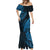 Fiji Rugby Mermaid Dress Kaiviti Fijian Tribal World Cup Blue No2 LT9 - Polynesian Pride