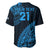 Custom Fiji Rugby Baseball Jersey Kaiviti Fijian Tribal World Cup Blue No2 LT9 - Polynesian Pride