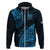 Custom Fiji Rugby Hoodie Kaiviti Fijian Tribal World Cup Blue No2 LT9 Zip Hoodie Blue - Polynesian Pride