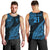 Custom Fiji Rugby Men Tank Top Kaiviti Fijian Tribal World Cup Blue No2 LT9 - Polynesian Pride