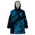 Custom Fiji Rugby Wearable Blanket Hoodie Kaiviti Fijian Tribal World Cup Blue No2 LT9 One Size Blue - Polynesian Pride