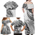 Fiji Rugby Family Matching Off Shoulder Maxi Dress and Hawaiian Shirt Kaiviti Fijian Tribal World Cup White LT9 - Polynesian Pride