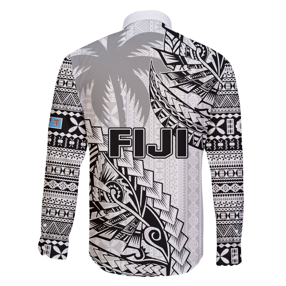 Fiji Rugby Family Matching Puletasi Dress and Hawaiian Shirt Kaiviti Fijian Tribal World Cup White LT9 - Polynesian Pride