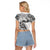 Fiji Rugby Raglan Cropped T Shirt Kaiviti Fijian Tribal World Cup White LT9 - Polynesian Pride