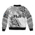Fiji Rugby Sleeve Zip Bomber Jacket Kaiviti Fijian Tribal World Cup White LT9 - Polynesian Pride