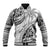 Custom Fiji Rugby Baseball Jacket Kaiviti Fijian Tribal World Cup White LT9 Unisex White - Polynesian Pride