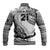 Custom Fiji Rugby Baseball Jacket Kaiviti Fijian Tribal World Cup White LT9 - Polynesian Pride