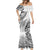 Custom Fiji Rugby Mermaid Dress Kaiviti Fijian Tribal World Cup White LT9 - Polynesian Pride