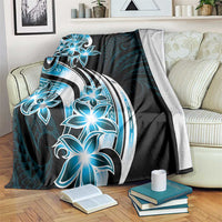 Plumeria Tribal Tattoo Blanket Blue Polynesian Pattern LT9 Blue - Polynesian Pride
