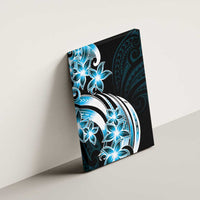 Plumeria Tribal Tattoo Canvas Wall Art Blue Polynesian Pattern LT9 - Polynesian Pride