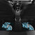 Plumeria Tribal Tattoo Car Mats Blue Polynesian Pattern