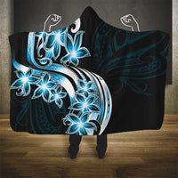 Plumeria Tribal Tattoo Hooded Blanket Blue Polynesian Pattern LT9 - Polynesian Pride
