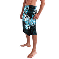 Plumeria Tribal Tattoo Lavalava Blue Polynesian Pattern LT9 - Polynesian Pride