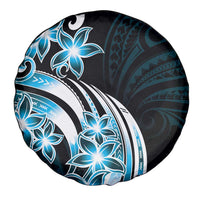 Plumeria Tribal Tattoo Spare Tire Cover Blue Polynesian Pattern LT9 - Polynesian Pride