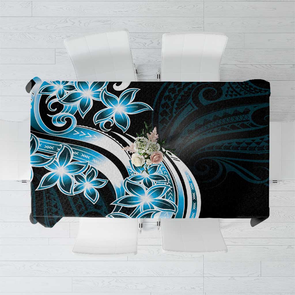 Plumeria Tribal Tattoo Tablecloth Blue Polynesian Pattern LT9 Blue - Polynesian Pride
