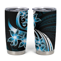 Plumeria Tribal Tattoo Tumbler Cup Blue Polynesian Pattern LT9 Blue - Polynesian Pride