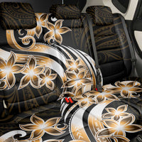 Plumeria Tribal Tattoo Back Car Seat Cover Gold Polynesian Pattern LT9 - Polynesian Pride