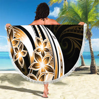 Plumeria Tribal Tattoo Beach Blanket Gold Polynesian Pattern LT9 - Polynesian Pride