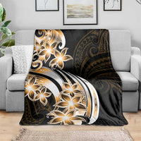 Plumeria Tribal Tattoo Blanket Gold Polynesian Pattern LT9 - Polynesian Pride