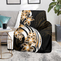 Plumeria Tribal Tattoo Blanket Gold Polynesian Pattern LT9 - Polynesian Pride