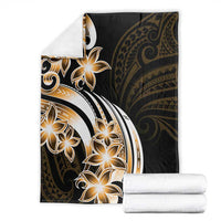 Plumeria Tribal Tattoo Blanket Gold Polynesian Pattern LT9 - Polynesian Pride