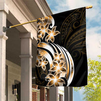 Plumeria Tribal Tattoo Garden Flag Gold Polynesian Pattern LT9 House Flag Gold - Polynesian Pride