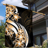 Plumeria Tribal Tattoo Garden Flag Gold Polynesian Pattern LT9 - Polynesian Pride