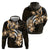 Plumeria Tribal Tattoo Hoodie Gold Polynesian Pattern