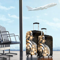 Plumeria Tribal Tattoo Luggage Cover Gold Polynesian Pattern LT9 - Polynesian Pride