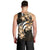 Plumeria Tribal Tattoo Men Tank Top Gold Polynesian Pattern