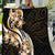 Plumeria Tribal Tattoo Quilt Gold Polynesian Pattern