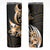 Plumeria Tribal Tattoo Skinny Tumbler Gold Polynesian Pattern