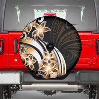 Plumeria Tribal Tattoo Spare Tire Cover Gold Polynesian Pattern LT9 - Polynesian Pride