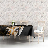 Plumeria Tribal Tattoo Tablecloth Gold Polynesian Pattern LT9 - Polynesian Pride