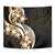 Plumeria Tribal Tattoo Tapestry Gold Polynesian Pattern