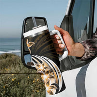 Plumeria Tribal Tattoo Tumbler With Handle Gold Polynesian Pattern LT9 - Polynesian Pride