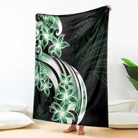 Plumeria Tribal Tattoo Blanket Green Polynesian Pattern LT9 - Polynesian Pride