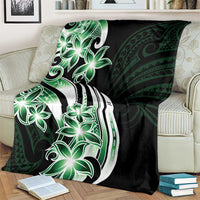 Plumeria Tribal Tattoo Blanket Green Polynesian Pattern LT9 - Polynesian Pride