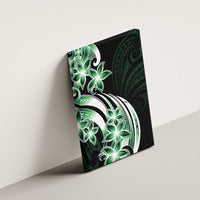 Plumeria Tribal Tattoo Canvas Wall Art Green Polynesian Pattern LT9 - Polynesian Pride