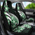 Plumeria Tribal Tattoo Car Seat Cover Green Polynesian Pattern