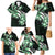 Plumeria Tribal Tattoo Family Matching Mermaid Dress and Hawaiian Shirt Green Polynesian Pattern