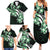 Plumeria Tribal Tattoo Family Matching Summer Maxi Dress and Hawaiian Shirt Green Polynesian Pattern