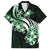 Plumeria Tribal Tattoo Family Matching Summer Maxi Dress and Hawaiian Shirt Green Polynesian Pattern